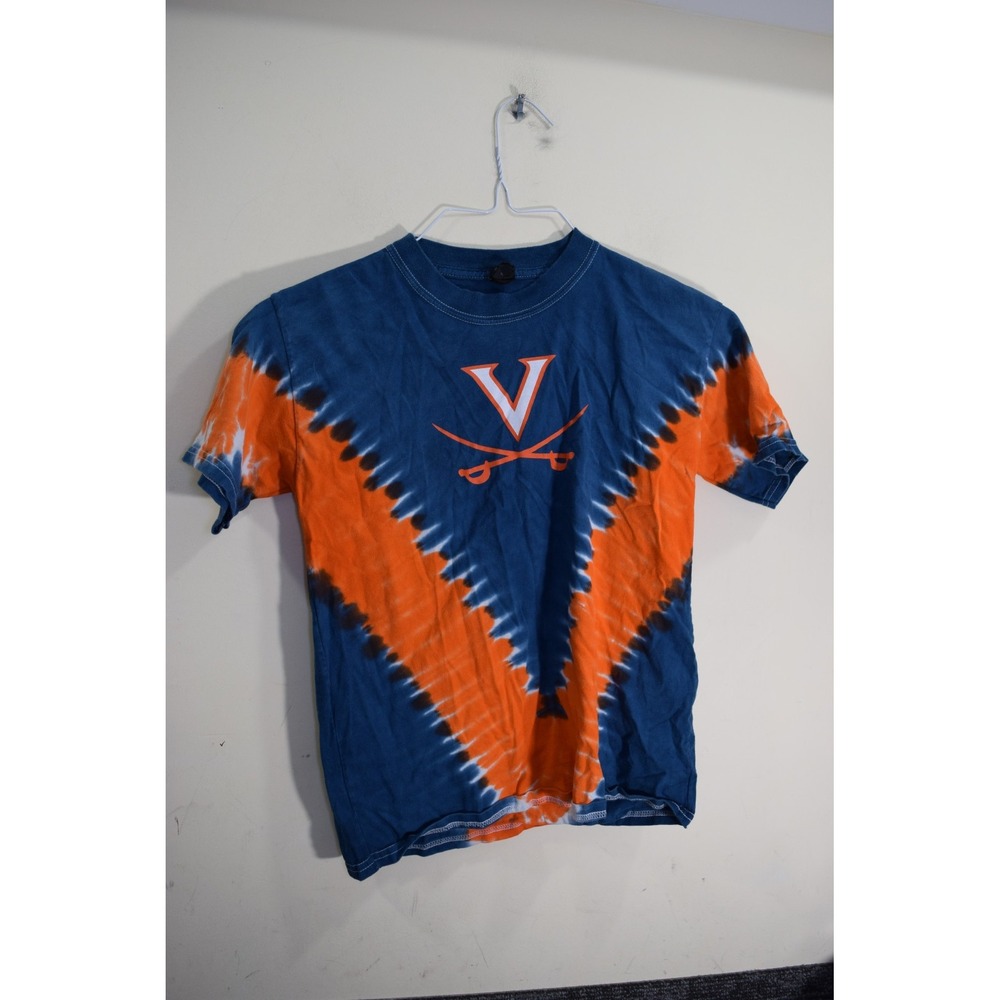 Vintage UVA Cavaliers Tie Dye University of Virginia T Shirt BOYS L Wahoos Hoos